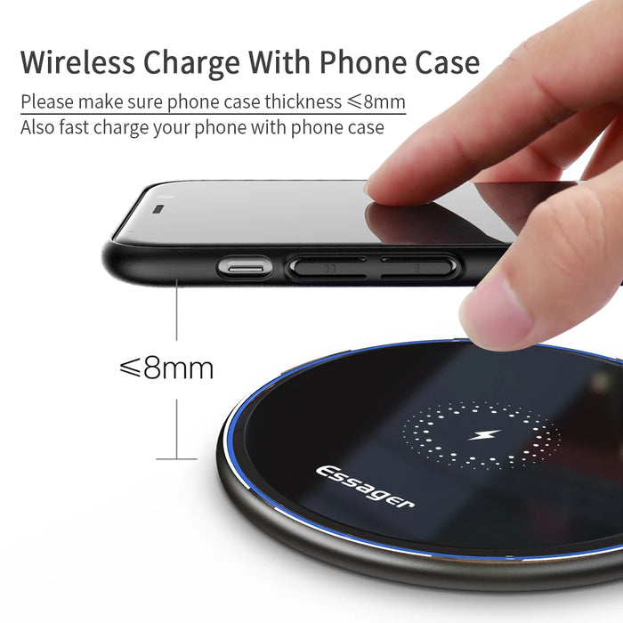 15W Qi Wireless Charger For iPhone and Samsung