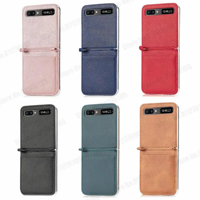 Leather Card Slot Phone Case for Samsung Z Flip 5G