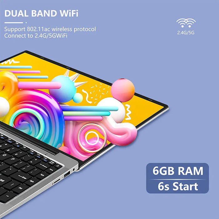 8G DDR4 14.1 Inch Intel Quad Core Laptop